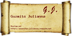 Guzmits Julianna névjegykártya